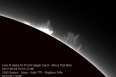 Soleil H-alpha du 04/08/2017