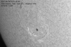 Soleil H-alpha du 04/08/2017