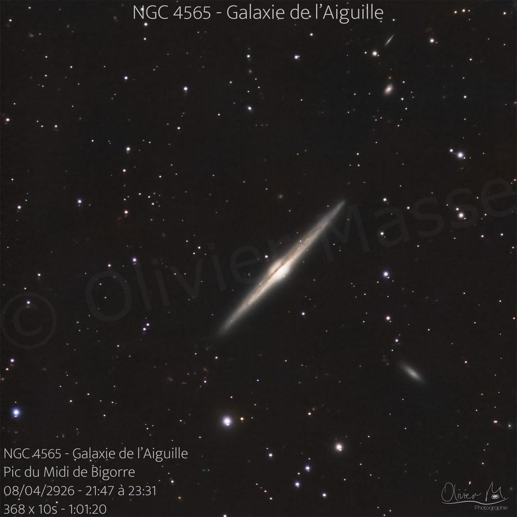 #10 – NGC 4565 – Galaxie de l&rsquo;Aiguille